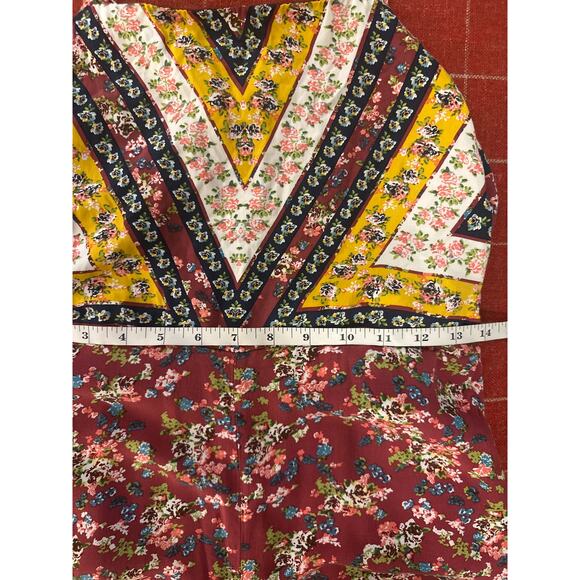 Xhilaration Funky Boho Floral Print Halter Overall Jumpsuit Pockets - Small - Picture 7 of 7